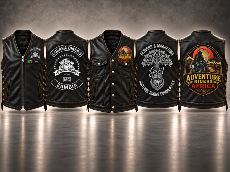 Lusaka Bikers Leather Vest Showcase